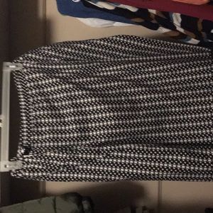 Cato 22w black/cream polkadot below the knee skirt